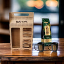Kit Presente Zaro Café Intenso em Grãos 500g + 2 Canecas Pretas 170ml