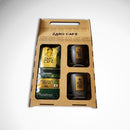 Kit Presente Zaro Café Intenso em Grãos 500g + 2 Canecas Pretas 170ml