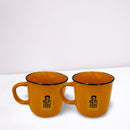 Kit Presente Zaro Café Suave Moído 500g + 2 Canecas Laranja 200ml