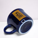 Caneca Zaro Café Azul com Borda Dourada 70ml