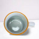 Caneca Zaro Café Branca com borda dourada 200ml