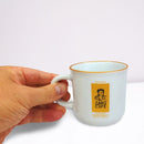 Caneca Zaro Café Branca com borda dourada 200ml