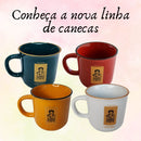 Caneca Zaro Café Branca com borda dourada 200ml