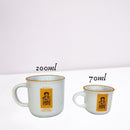 Caneca Zaro Café Branca com Borda Dourada 70ml