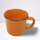 Caneca Zaro Café Laranja com borda preta 200ml