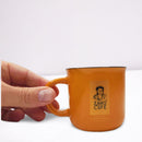 Caneca Zaro Café Laranja com borda preta 200ml