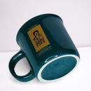 Caneca Zaro Café Verde com borda dourada 200ml