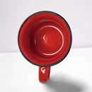 Caneca Zaro Café Vermelha com Borda Preta 70ml