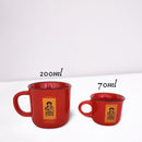 Caneca Zaro Café Vermelha com Borda Preta 70ml