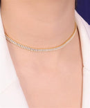 CHOKER RIVIERA BAGUETE 5MM