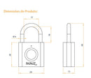 Cadeado Digital com Biometria 30mm Prata CF30 Papaiz