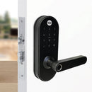 Fechadura Digital YMC 420W Preto Fosco - Abre por biometria, senha, cartão e chave
