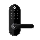 Fechadura Digital YMC 420W Preto Fosco - Abre por biometria, senha, cartão e chave