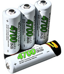 1 Cartela Pilhas Recarregável Aa 4700mah + Carregador