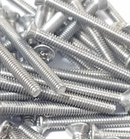 100 Pç Parafuso Máquina Inox Cabeça Chata Phillips M6 x 20mm