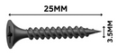 1000 pçs Parafuso Cab Trombeta Ponta Agulha 4,2x70mm Drywall