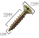 100 un Parafuso Chipboard Phillips Madeira 4,0x16 mm 4.0x16