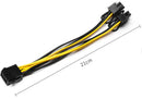 Kit 10 Cabo Y Pci Express Splitter 8 Pinos GPU Mineração
