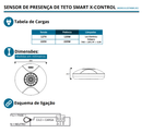 Sensor De Presença De Teto 360 Xcontrol Bivolt Lest4000(xc) Exatron