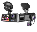 3 Lentes De Câmera Dvr De Carro Dash De 3 Canais Hd 1080