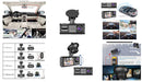 3 Lentes De Câmera Dvr De Carro Dash De 3 Canais Hd 1080