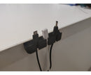 3 X Organizador De Fios E Cabos Adesivo Original Kit Com 3