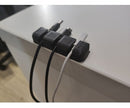 3 X Organizador De Fios E Cabos Adesivo Original Kit Com 3