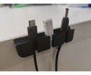 3 X Organizador De Fios E Cabos Adesivo Original Kit Com 3