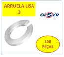 Arruela Lisa mm Inox 304 3 Polido  100 pçs