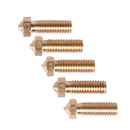 Kit 5x Bico Nozzle 0,4 0,5 0,6 0,8 1,0 mm Mk8 E3d Volcano