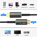 Cabo Hdmi 8k 120hz 2.1 Fibra Ótica Hdr 20 Metros