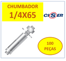 Chumbador C/Prisioneiro Cba 1/4 X 65 AC Zincado 100 Peças