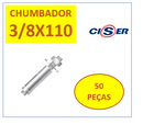 Chumbador C/Prisioneiro Cba 3/8 X 110 AC Zincado 50 Peças