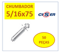 Chumbador C/Prisioneiro Cba 5/16 X 75 AC Zincado 50 Peças
