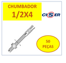 Chumbador Parabolt Cba 1/2 X 4 PBC  Zincado 50 Peças