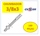 Chumbador Pba 3/8 X 3.3/4 C/porca E Arruela (100pçs) Ancora