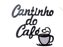 Decoração Placa Cantinho do Café Parede Decorativo Aplique