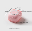 Esponja De Silicone P/ Banho Massageador Dispenser Shampoo
