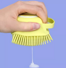 Esponja De Silicone P/ Banho Massageador Dispenser Shampoo
