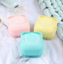 Esponja De Silicone P/ Banho Massageador Dispenser Shampoo