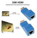 Extensor Hdmi 01 Porta Full Hd Até 30m Cabo De Rede Cat6e/6