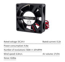 Fan 60x60x20mm 24V DC 4.8w 0.2A Refrigeração 6020 Ventoinha