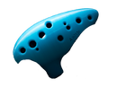 Flauta Azul Zelda Ocarina Of Time 12 Furos Som Perfeito