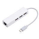 Hub USB C USB-C Ethernet RJ45 LAN Placa de rede 3x USB A