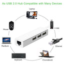 Hub USB C USB-C Ethernet RJ45 LAN Placa de rede 3x USB A