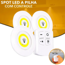 Kit 3x Lâmpada Luminária Led Spot Sem Fio Controle Remoto