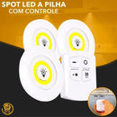 Kit 3x Lâmpada Luminária Led Spot Sem Fio Controle Remoto
