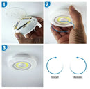 Kit 3x Lâmpada Luminária Led Spot Sem Fio Controle Remoto