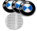 Kit 4 Emblema Adesivo  Calota Central compatível BMW X1X3X5