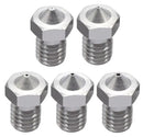 Kit 5 Un Bico V5 V6 M6 E3d Nozzle 1,75mm Impressora Inox
